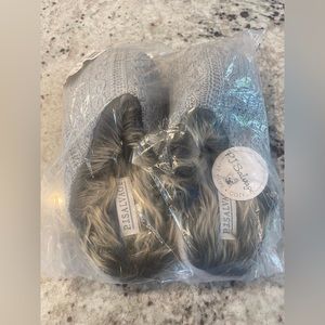 PJ Salvage knit furry slipper, brand new in packaging